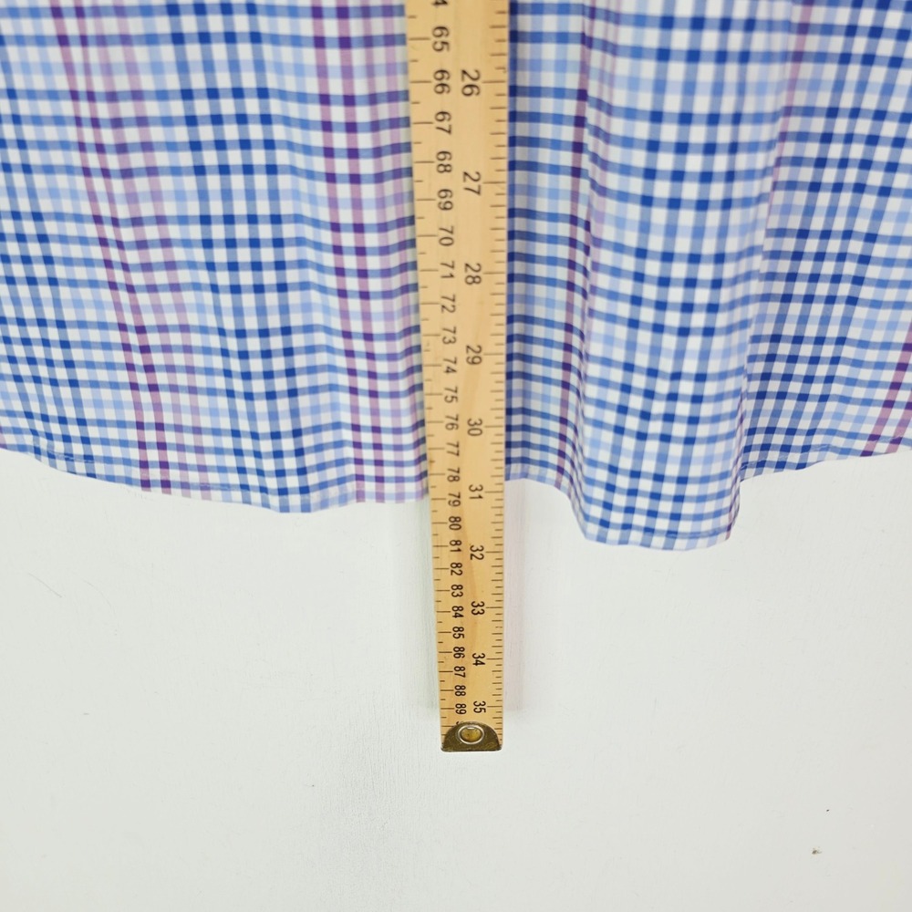 Tommy Bahama The Siesta Key Mens XL Blue Purple Gingham Check Button Down Shirt - Picture 8 of 10